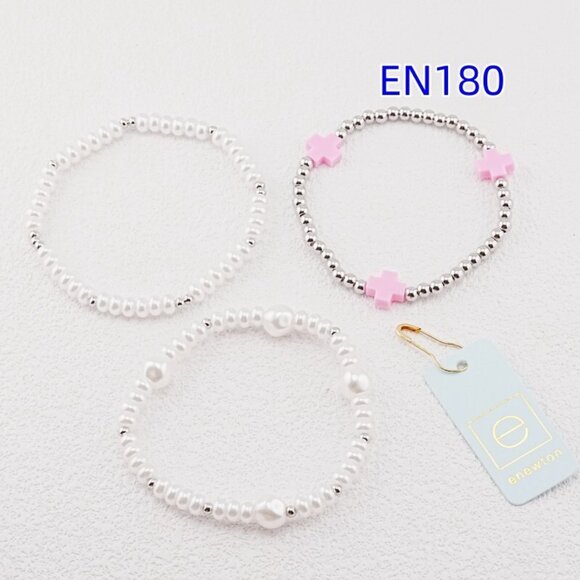 Enewton Pink Cross White Gold Bracelet Set - Picture 4 of 5